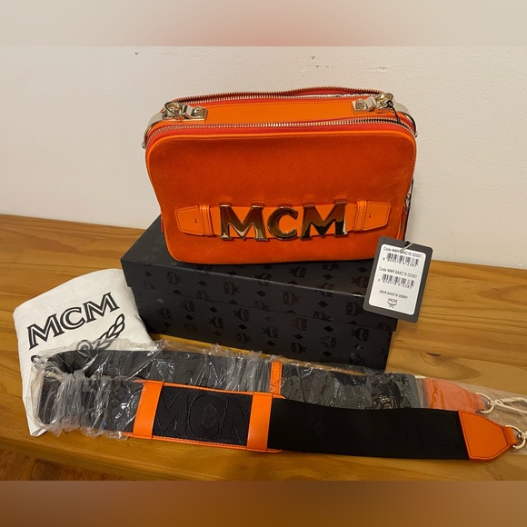 MCM Bags Nwt Mcm Cubism Suede Crossbody Mediumclutch Crossbody